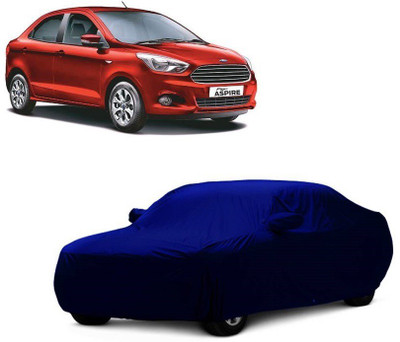 MoTRoX Car Cover For Ford Figo Aspire (With Mirror Pockets)(Blue)