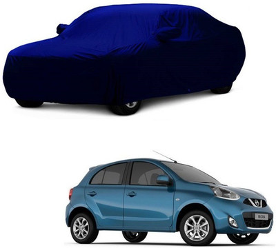 MoTRoX Car Cover For Nissan Micra (With Mirror Pockets)(Blue)