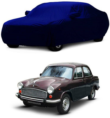 MoTRoX Car Cover For HM Ambassador MPFi (With Mirror Pockets)(Blue)