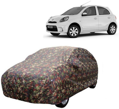 MoTRoX Car Cover For Nissan Micra Active (With Mirror Pockets)(Multicolor)