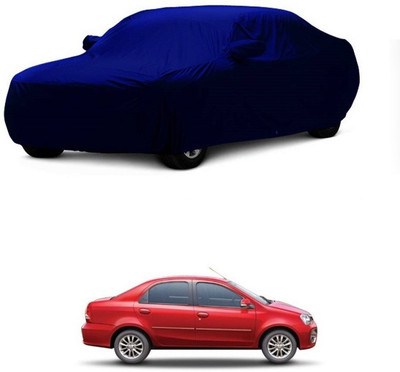 MoTRoX Car Cover For Toyota Etios (With Mirror Pockets)(Blue)
