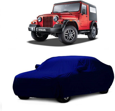 MoTRoX Car Cover For Mahindra Thar (With Mirror Pockets)(Blue)