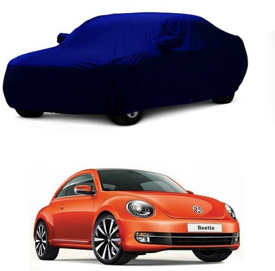 MoTRoX Car Cover For Volkswagen Beetle (With Mirror Pockets)(Blue)