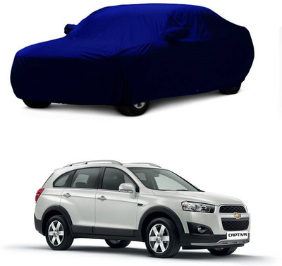 MoTRoX Car Cover For Chevrolet Captiva (With Mirror Pockets)(Blue)