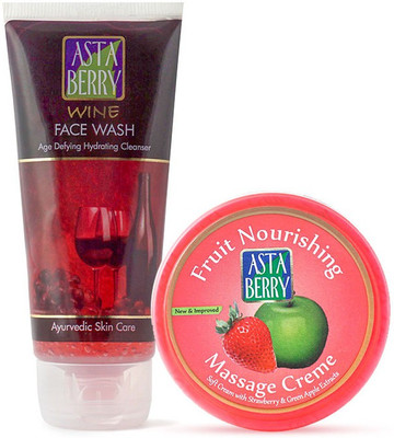 

Astaberry 1 Wine Face Wash & Fruit Nourishing Cream Combo(Set of 2)