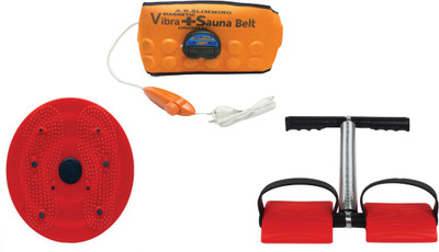 WIB 3 IN 1 Vibrating Magnetic Slimming Belt Twister With Tummy Trimmer(Set of 3)