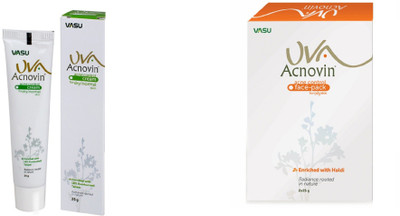 

VASU UVA Acnovin Cream for Dry & Normal Skin (25g) with l Face Pack (2 x 25g)(Set of 3)