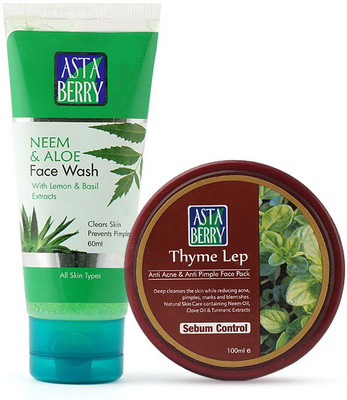 

Astaberry 1 Neem Face Wash & 1 Thyme Lep Combo(Set of 2)