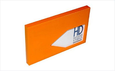 

3Idea Technology 1 Compartments Plastic Business Card Holder(Orange)