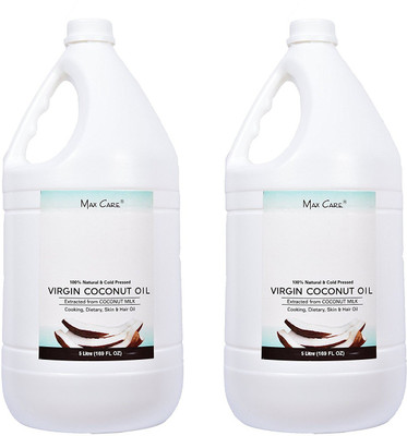 

MAXCARE Virgin Coconut Oil (Cold Pressed) 5L Can Pack of 2 Hair Oil(10 L)