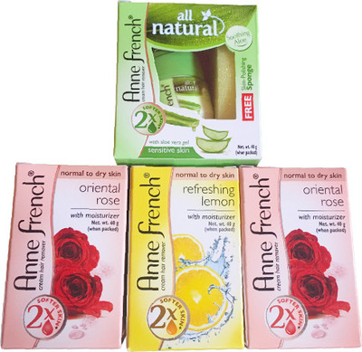 

Anne French Combo of Aloe, Lemon and Rose ( pack of 4 ,40 gm Each) Cream(40 g, Set of 4)