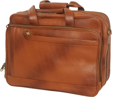 

Hidekin 17 inch Expandable Trolley Laptop Messenger Bag(Tan)