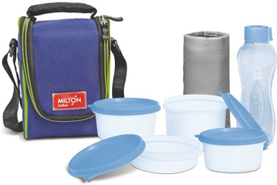 

Milton full meal 4 combo 4 Containers Lunch Box(1400 ml), Blue