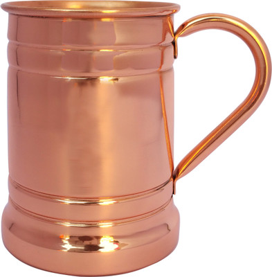 vaishya impex private limited designer mug Copper Mug(550 ml), Brown