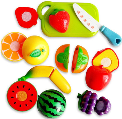 

Flipzon Realistic Sliceable Plastic Slash Fruits Cutting Play Toy Set For Kids
