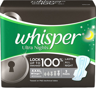 

Whisper Ultra Nights XXXL Wings Sanitary Pad(Pack of 3)