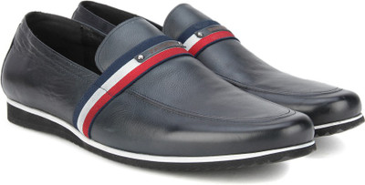 

Pavers England Genuine Leather Slip On For Men(Black, Navy