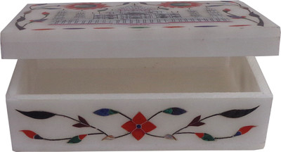 

LAVANSHI 2" Marble Jewellery Box Decorative Showpiece - 5 cm(Marble, White)