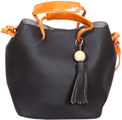 

Mary Anne Women Casual Black Leatherette Tote