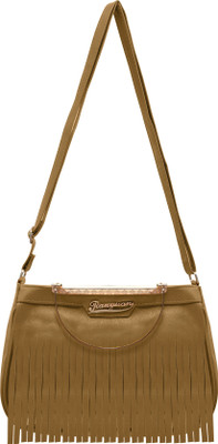 

tap fashion Women Casual Gold PU Sling Bag
