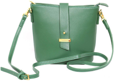 

Mary Anne Women Green Leatherette Sling Bag