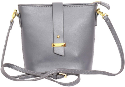 

Mary Anne Women Casual Grey Leatherette Sling Bag