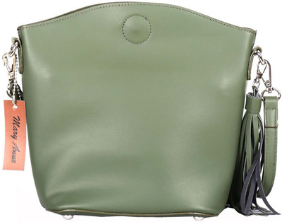 

Mary Anne Women Casual Green Leatherette Hand-held Bag