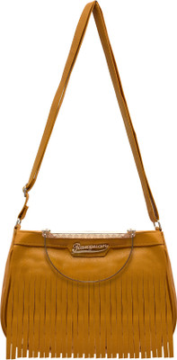 

tap fashion Women Casual Yellow PU Sling Bag