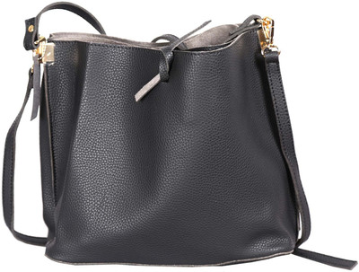 

Mary Anne Women Casual Black Leatherette Sling Bag