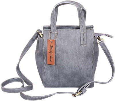 

Mary Anne Women Casual Grey Leatherette Hand-held Bag