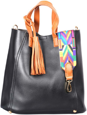 

Mary Anne Women Evening/Party Black Leatherette Hand-held Bag