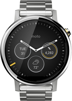 

Motorola 2nd gen silver metal Smartwatch(Silver Strap 46mm)