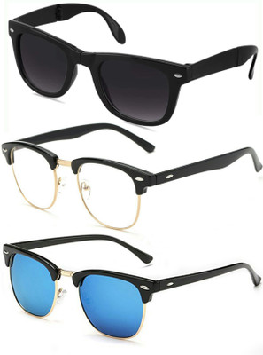 

Azmani Wayfarer, Clubmaster Sunglasses(Multicolor)