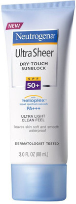 

Neutrogena Ultra Sheer Sunblock Cream - SPF 50+ PA+++(88 ml)