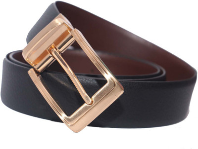 

PRUG Men Formal Black Genuine Leather Reversible Belt