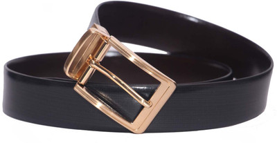 

Kiko Men Formal Black Genuine Leather Reversible Belt