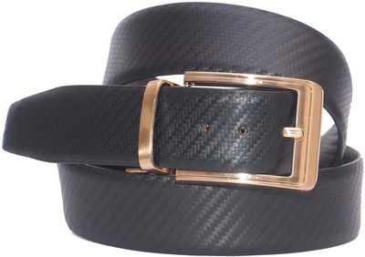 

Kiko Men Formal Black Genuine Leather Reversible Belt