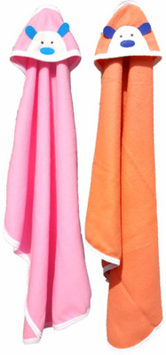 

BRANDONN Embroidered  Hooded Baby Blanket(Polyester, Multicolor
