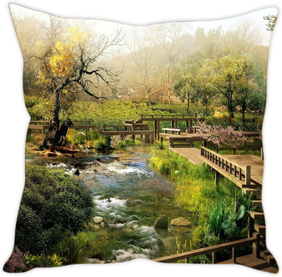 

Sleep Nature's Abstract Cushions Cover(40.63 cm*40.63 cm, Multicolor)