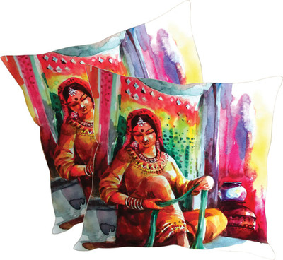 

Sleep Nature's Printed Cushions Cover(Pack of 2, 40.63 cm*40.63 cm, Multicolor)