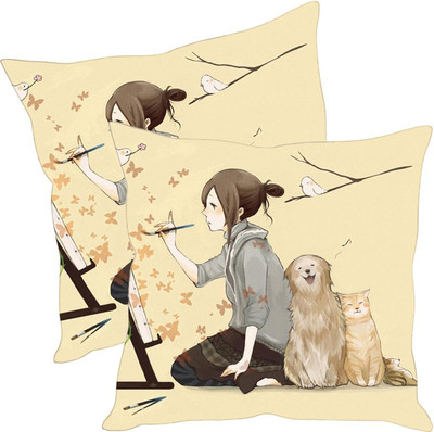 

Sleep Nature's Printed Cushions Cover(Pack of 2, 30.63 cm*30.63 cm, Multicolor)