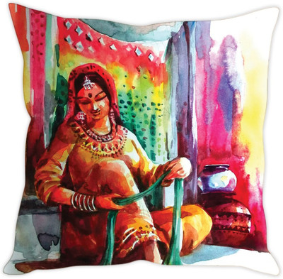 

Sleep Nature's Abstract Cushions Cover(30.63 cm*30.63 cm, Multicolor)