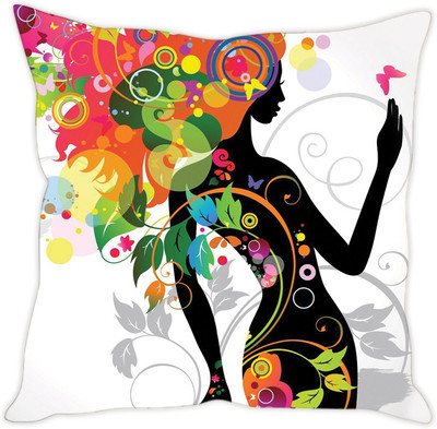 

Sleep Nature's Abstract Cushions Cover(30.63 cm*30.63 cm, Multicolor)