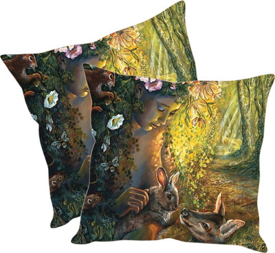 

Sleep Nature's Printed Cushions Cover(Pack of 2, 30.63 cm*30.63 cm, Multicolor)