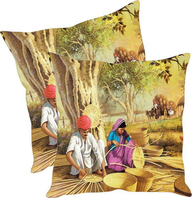 

Sleep Nature's Printed Cushions Cover(Pack of 2, 30.63 cm*30.63 cm, Multicolor)