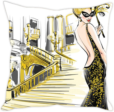 

Sleep Nature's Abstract Cushions Cover(30.63 cm*30.63 cm, Multicolor)