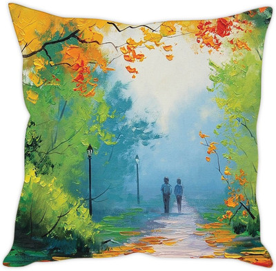 

Sleep Nature's Abstract Cushions Cover(30.63 cm*30.63 cm, Multicolor)