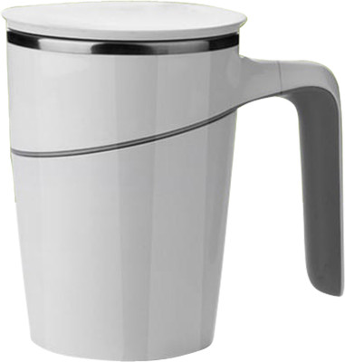 

Fiestar Elegant 540 ml Smart CHIPKOO with Stainlesss Steel Inner Drum (Spill Proof Lid) Stainless Steel Mug(540 ml), White