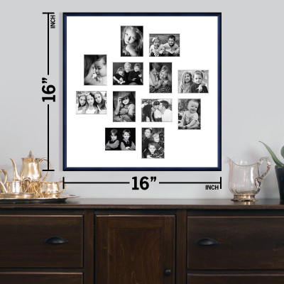 

Elegant Arts & Frames Metal Photo Frame(Blue, 12 Photos)