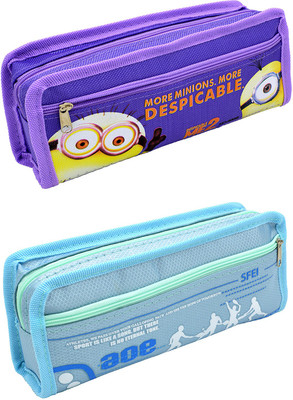 

Hrinkar Cartoon Printed Art Plastic Pencil Boxes(Set of 2, Multicolor)